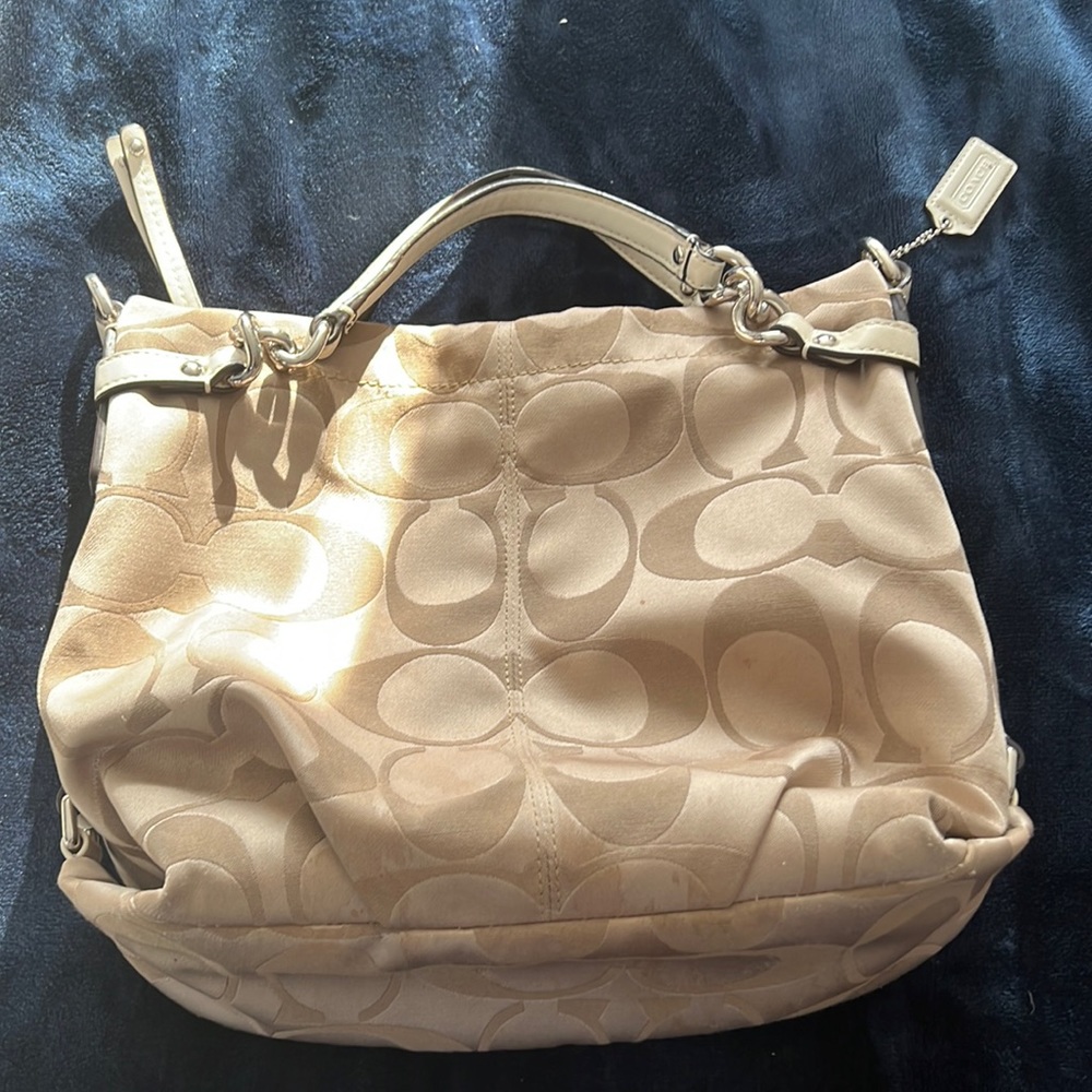 Coach purse tan